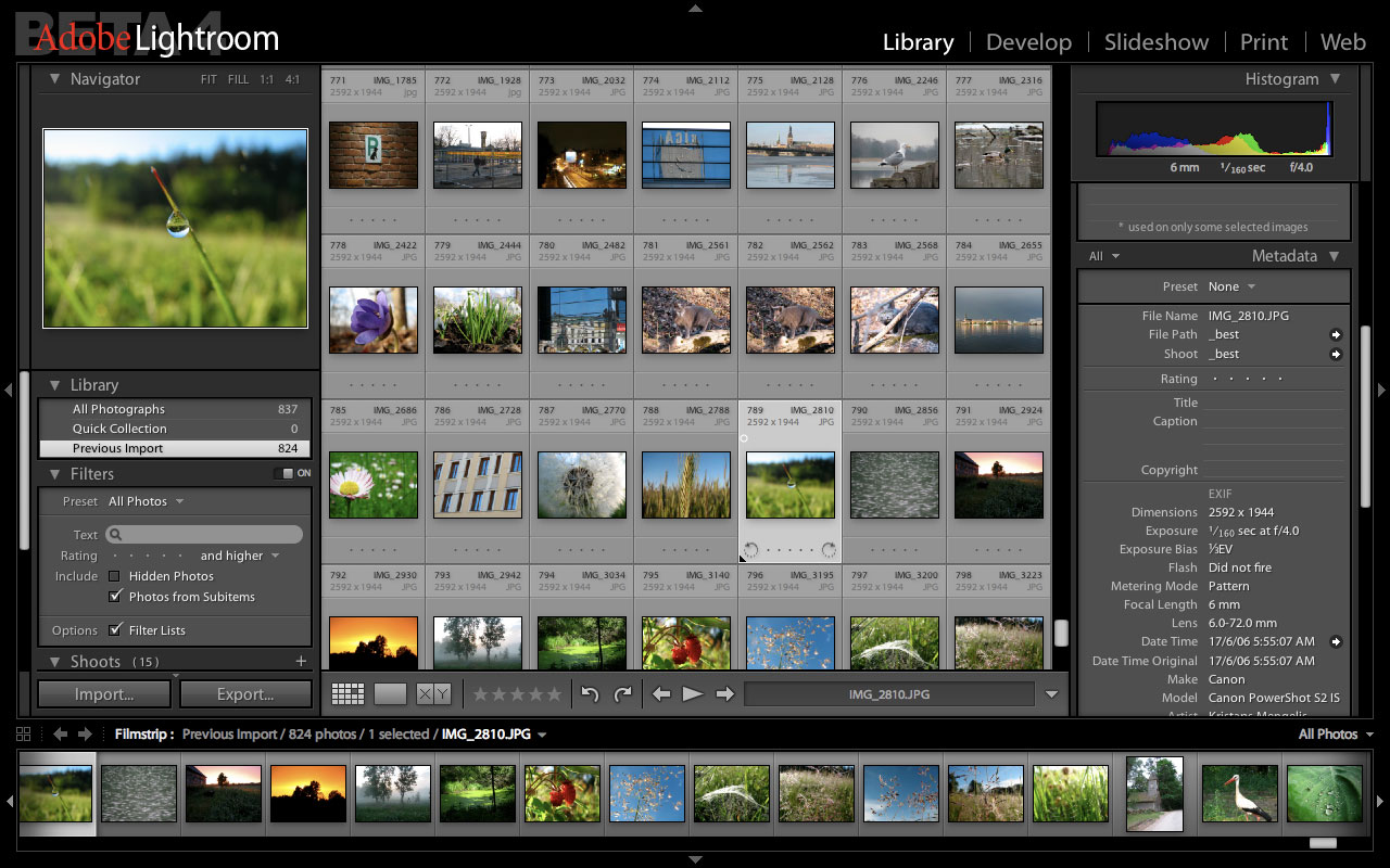 Screenshot of the Adobe Photoshop Lightroom 3 interface