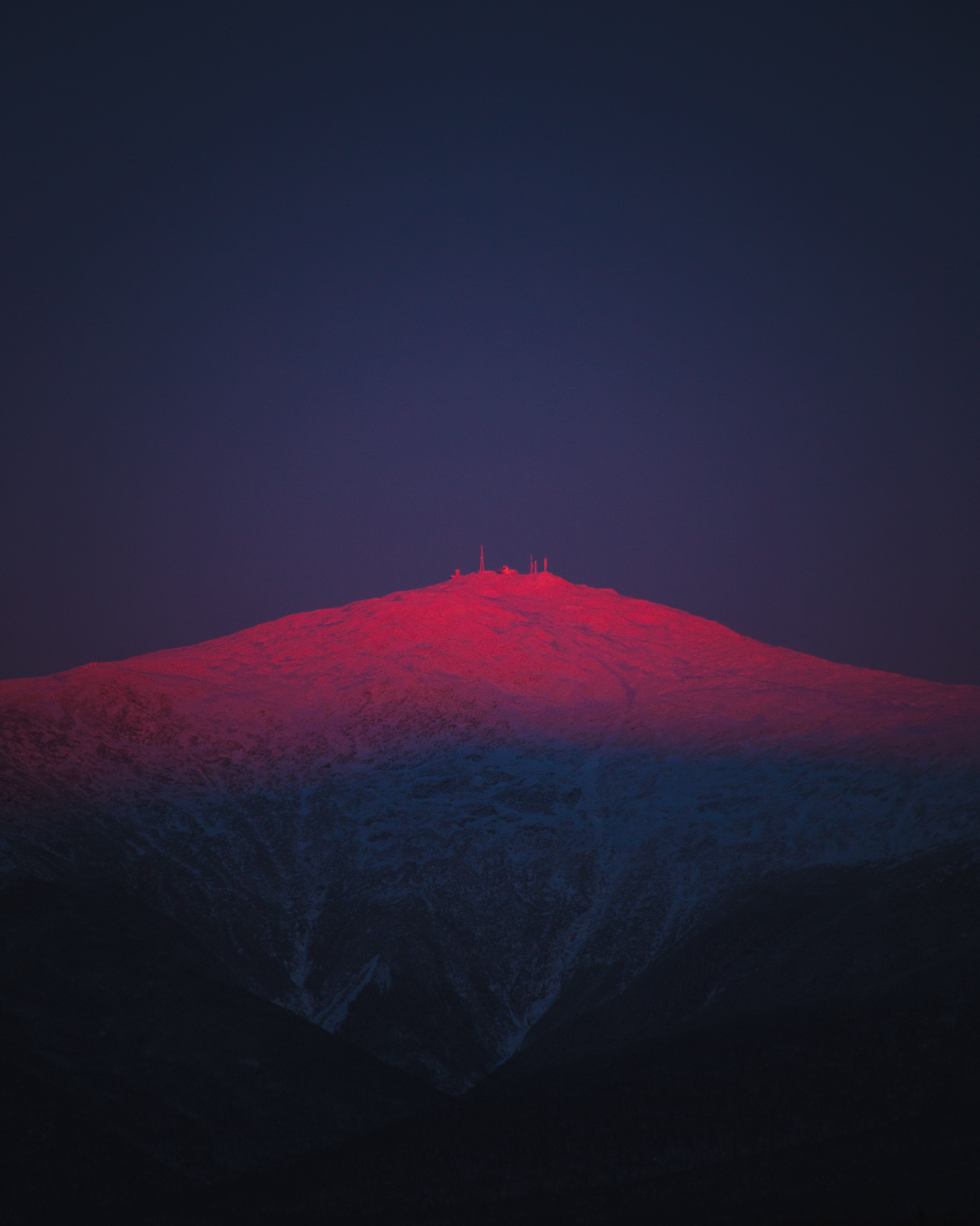 Sunset Alpenglow on Mount Washington Summit