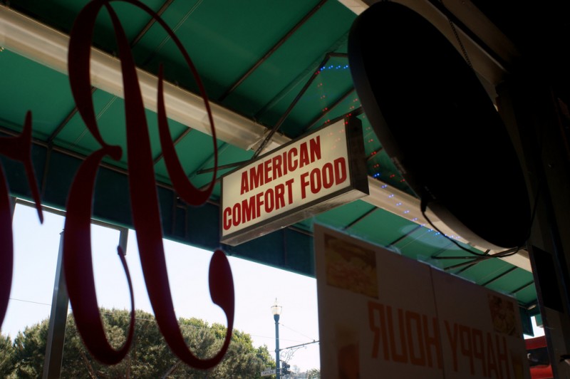 Sign: "American Comfort Food"