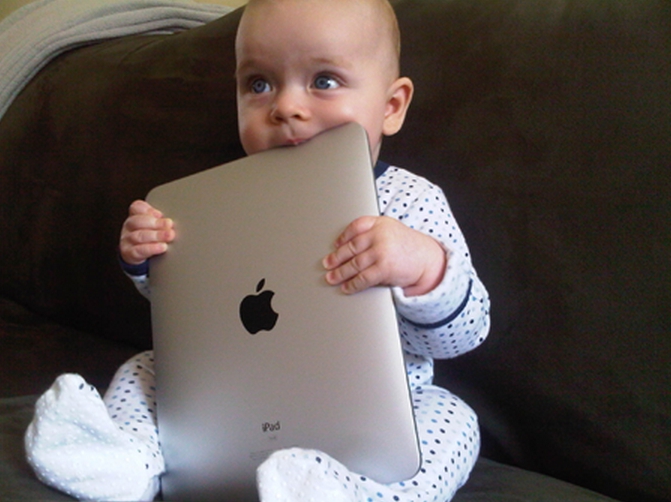 Baby Chewing iPad