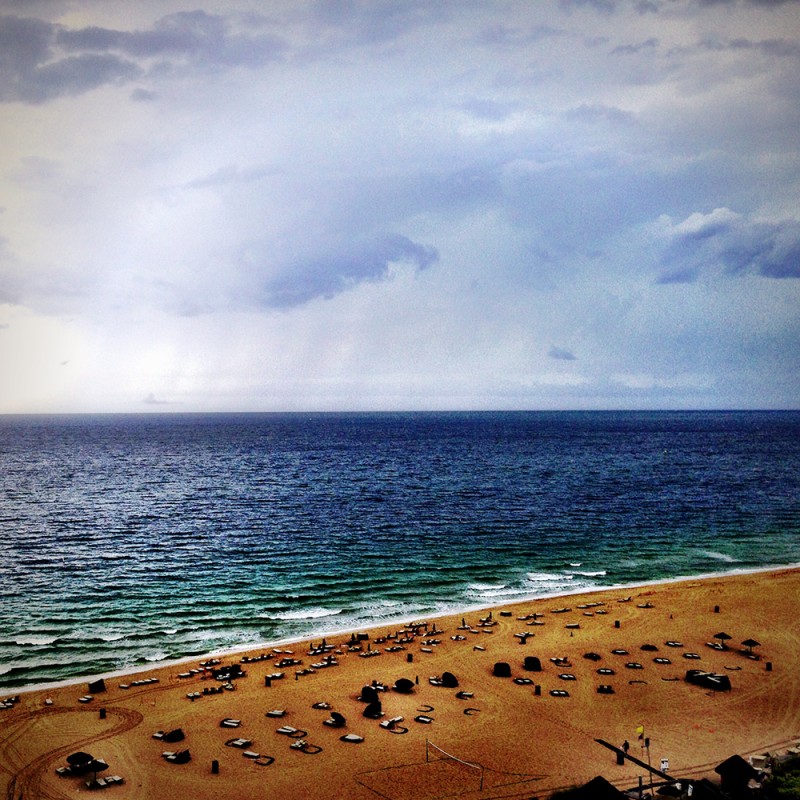 Overlooking the beach at Fort Lauderdale Marriott Harbor Beach Resort & Spa, Florida