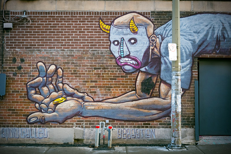 Beggar Graffiti in Montreal