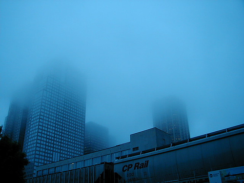 Fog in Calgary, Canada