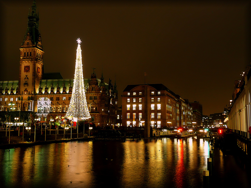 Christmas on the Waterfront in Hamburg, Germany