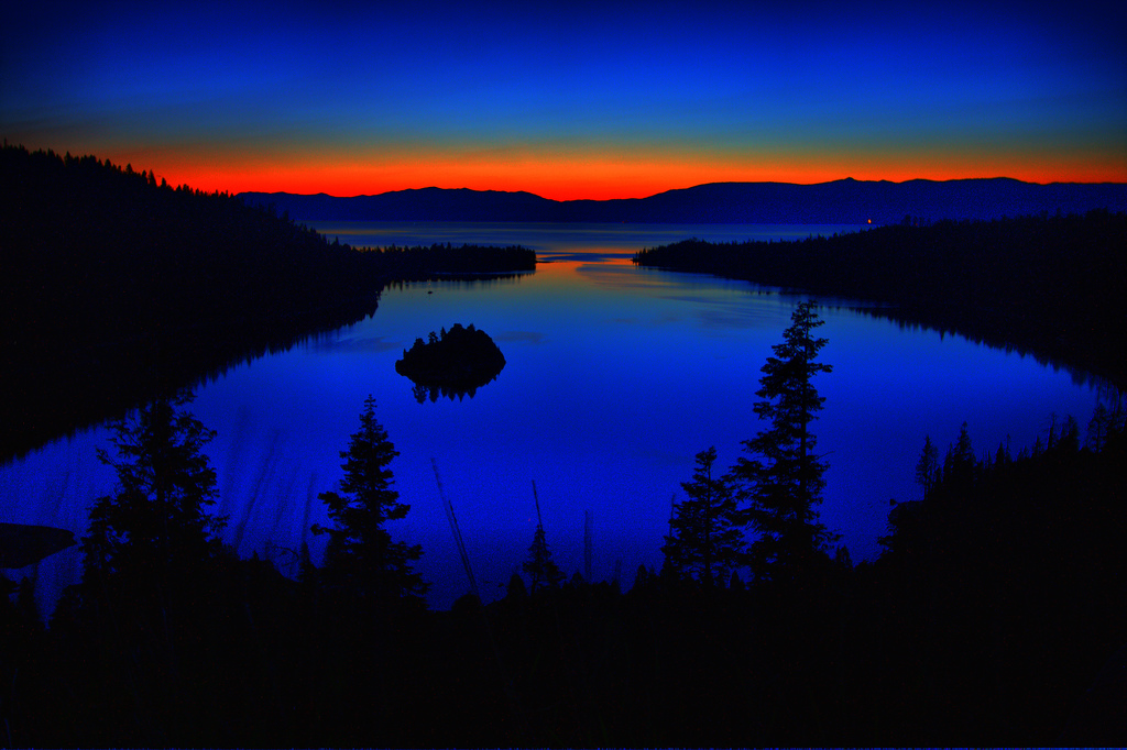 Dawn's First Glow Over Emerald Bay, Nevada