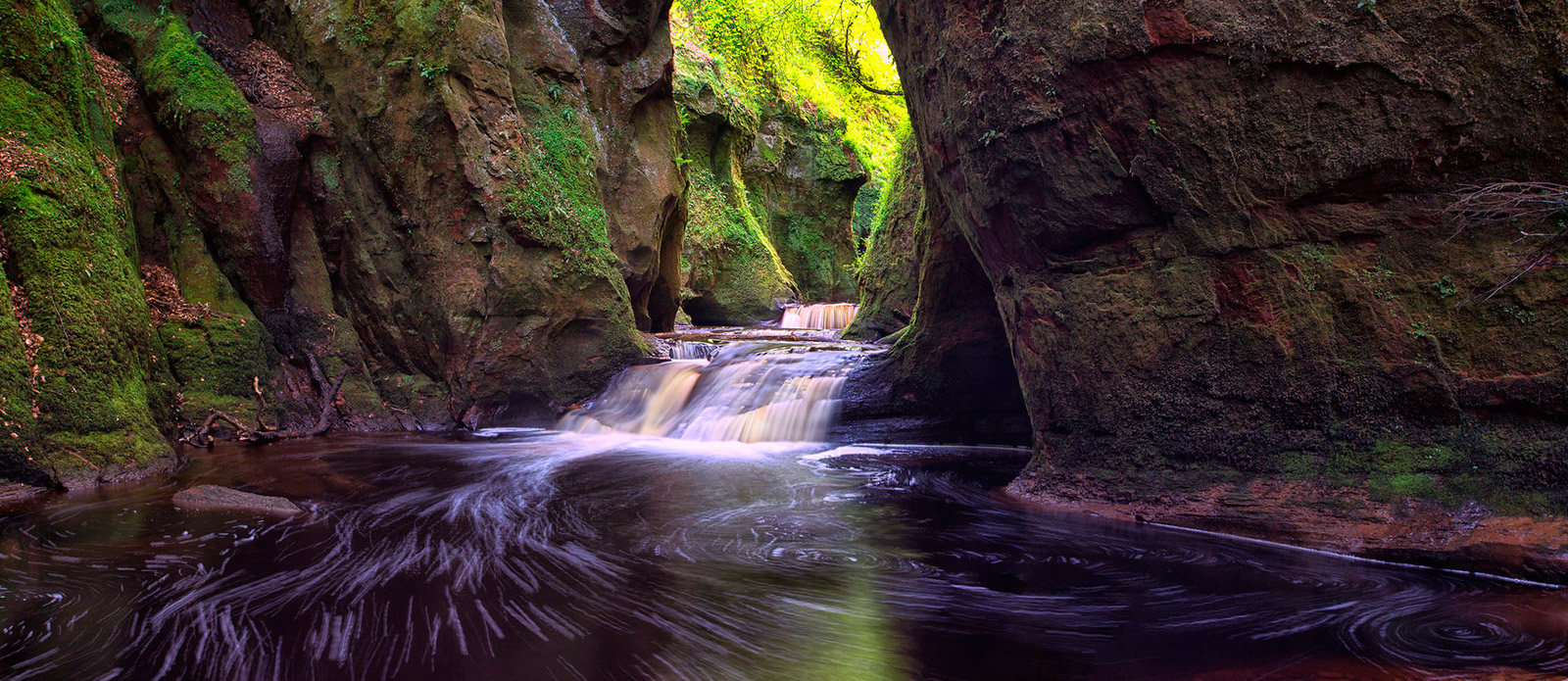 Finnich Gorge Waterfalls, Scotland