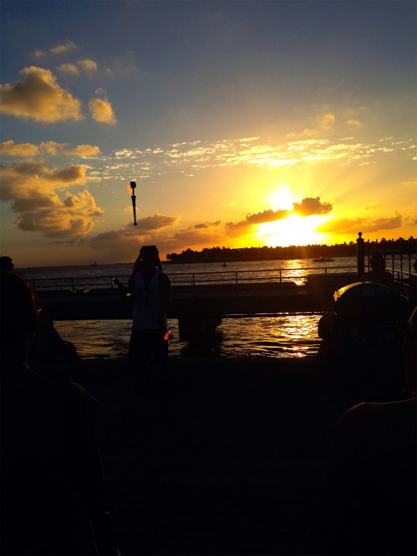 Fire Juggler at Sunset Celebration, Mallory Square, Key West, Florida