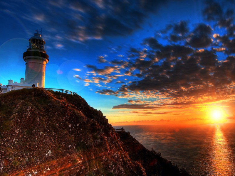 First Light Over Byron Bay, New South Wales, Australia