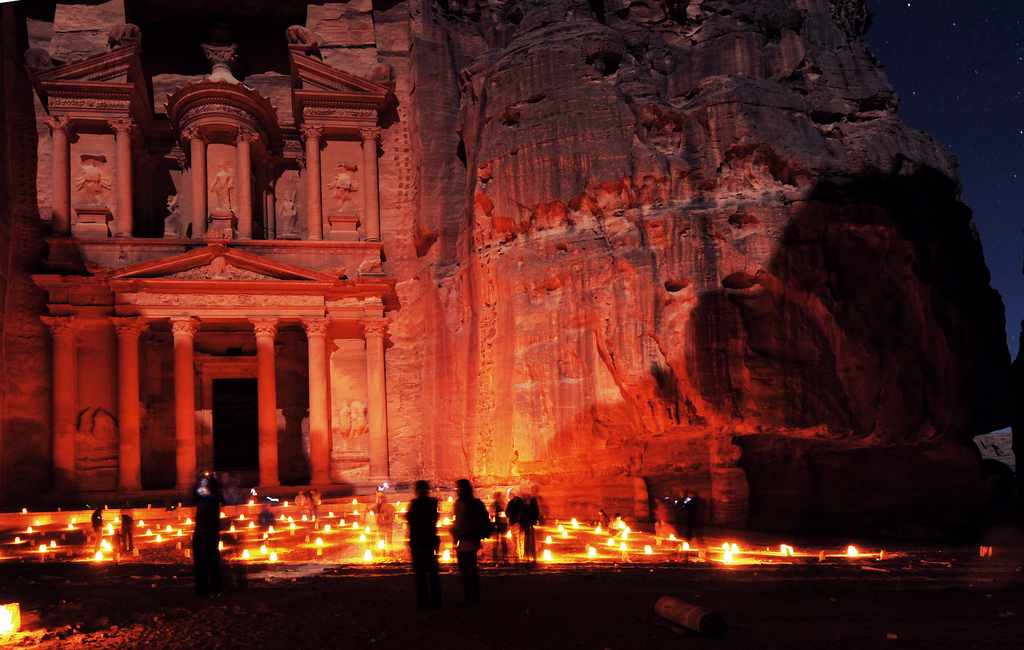 Full Moon Over The Lost City, Petra, Jordan