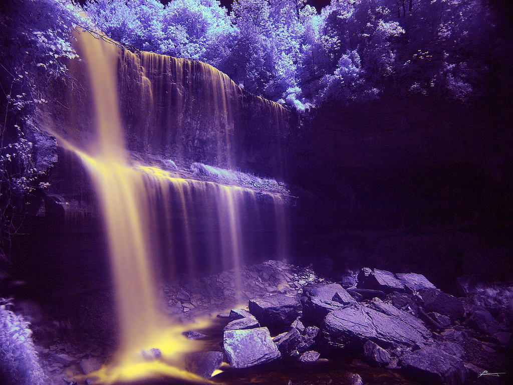 Webster's Falls, Ontario, Canada (in infrared)
