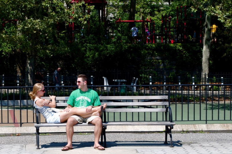 Couple on a Park Bench, New York