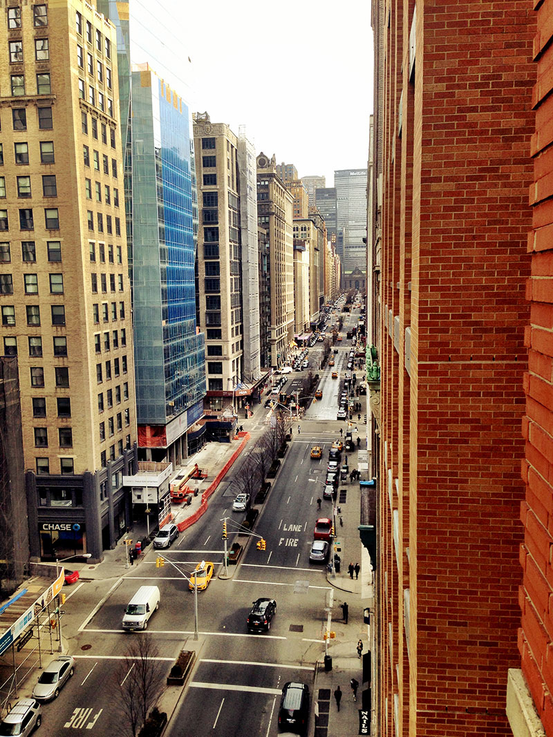 View to Park Avenue from Hotel Giraffe in New York City (NYC)