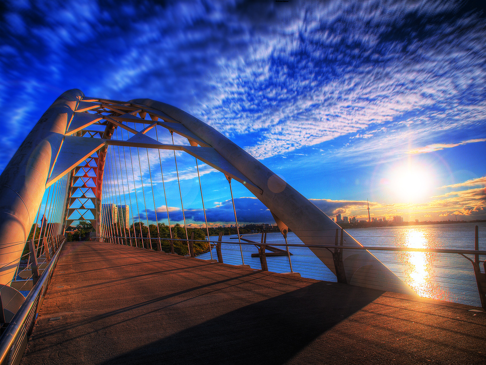 Sunrise Over Humber Bay Arch Bridge, Toronto