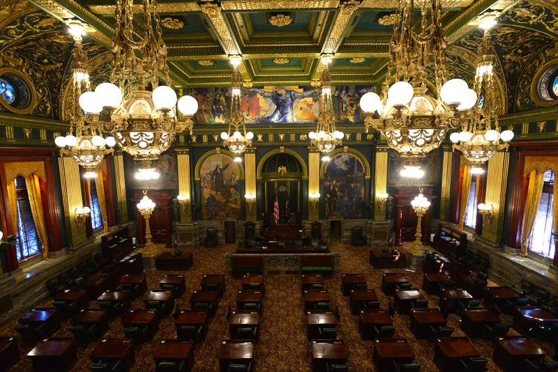 Interior of the Pennsylvania State Capitol Building in Harrisburg