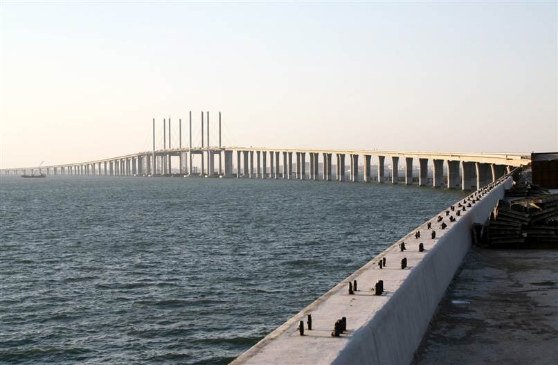 Jiaozhou Bay bridge - world's largest - in China