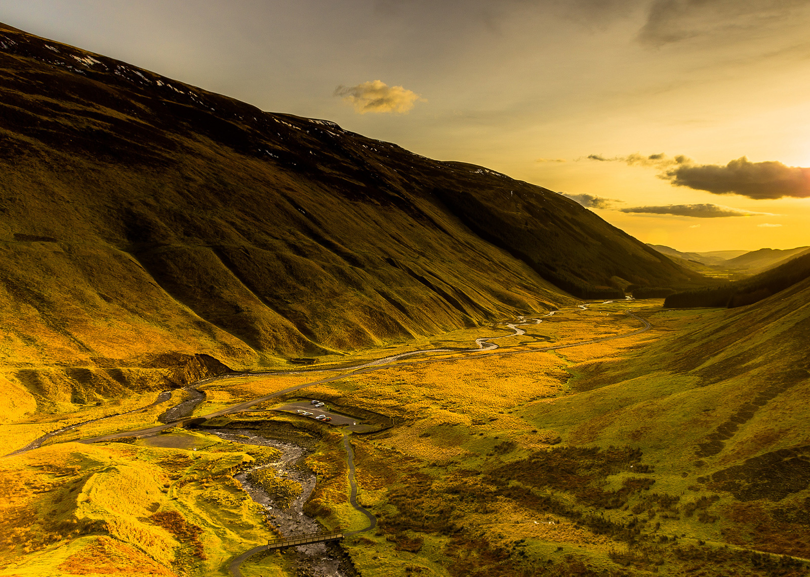 Light Blankets the Valley, Scotland, United Kingdom