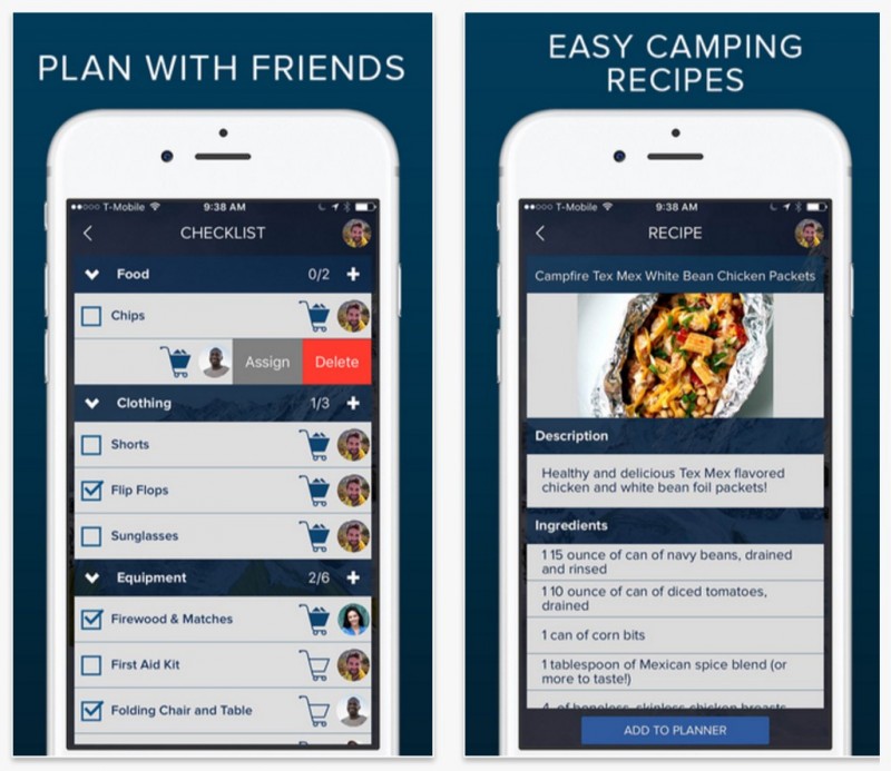 Moonlight Camping Mobile App (iOS)