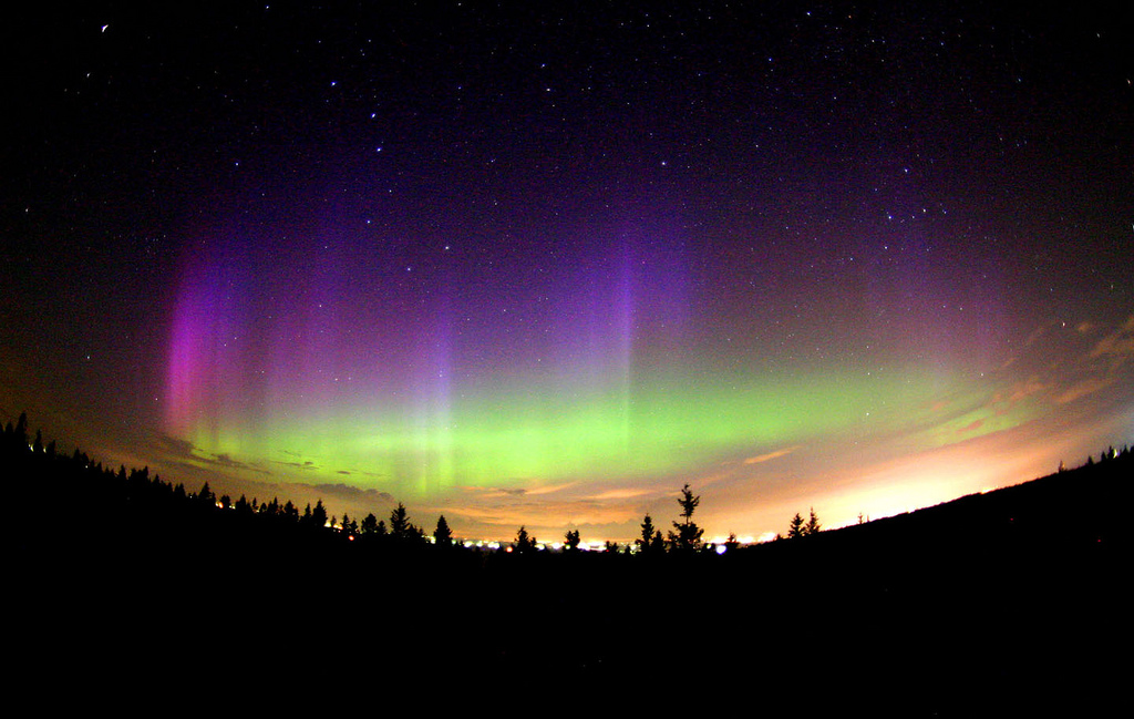 Northern Lights (Aurora Borealis) Seen from Quebec, Canada