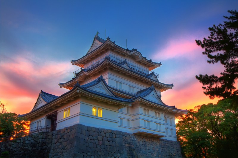 Sunset Over Odawara Castle, Japan