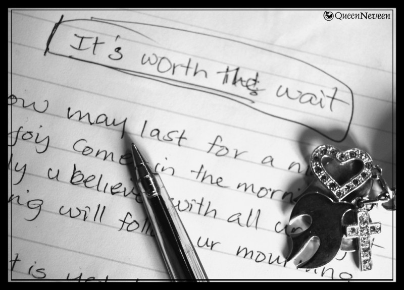 Scribble on Paper: "It's Worth the Wait"