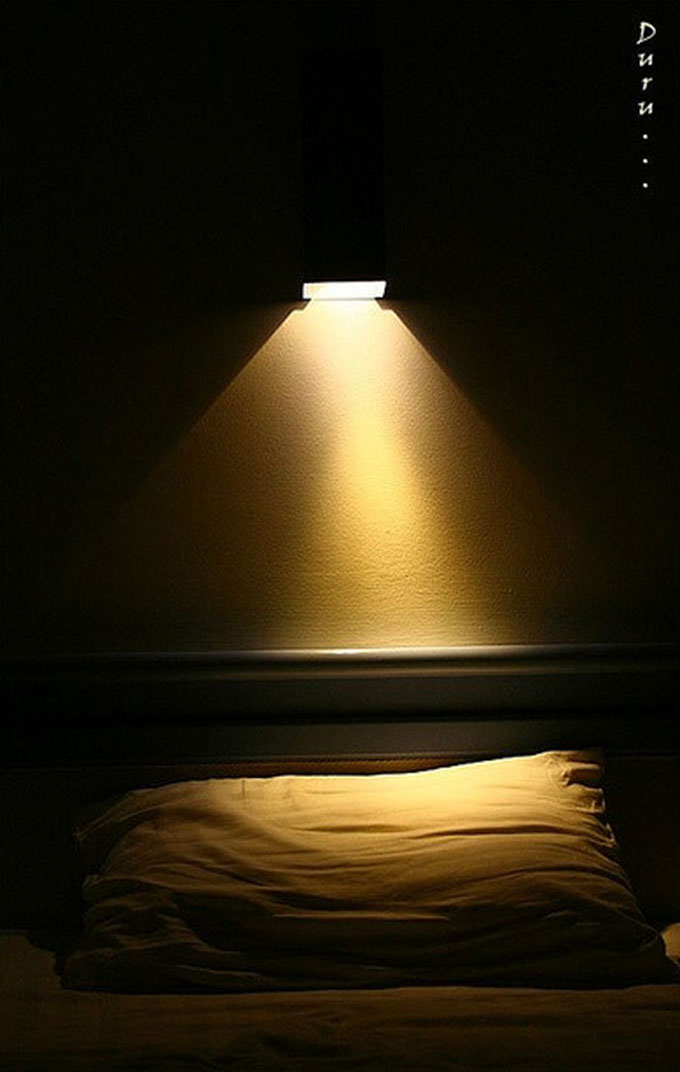 Reading Lamp Over Hotel Bed