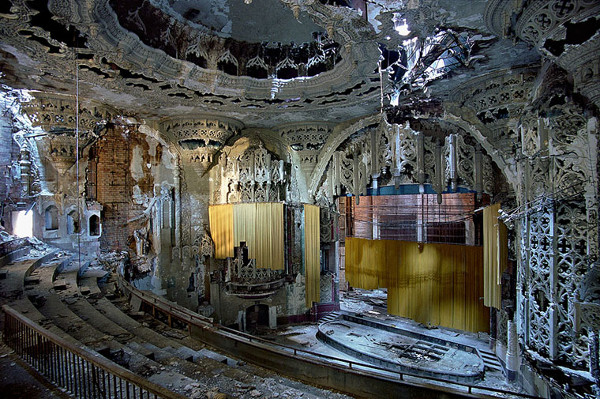 Ruins of Detroit's Michigan Theater (interior)