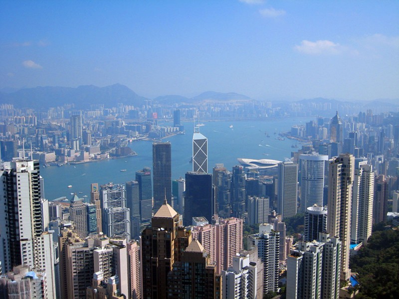 Skyline in Hong Kong, China