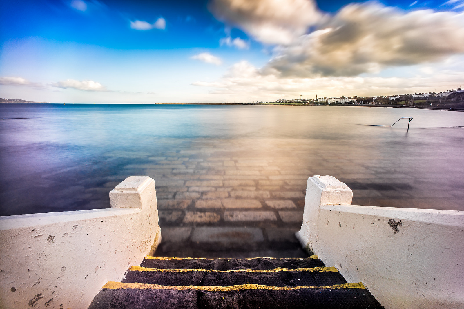 Steps at Seapoint in Dublin, Ireland