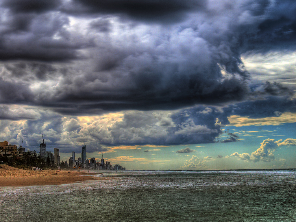 Impending Clouds Over Gold Coast, Queensland, Australia