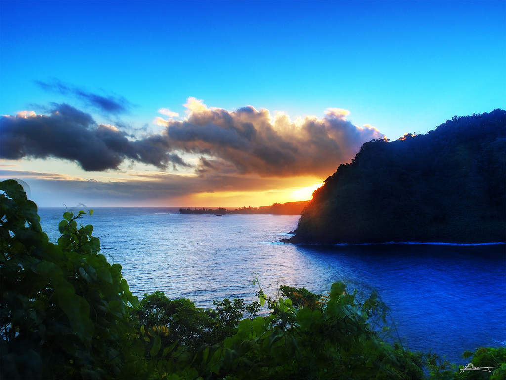 Sunrise on the Road to Hana, Maui, Hawaii