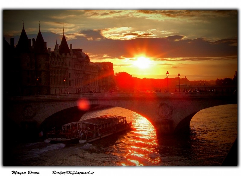 Sunset in Paris, France