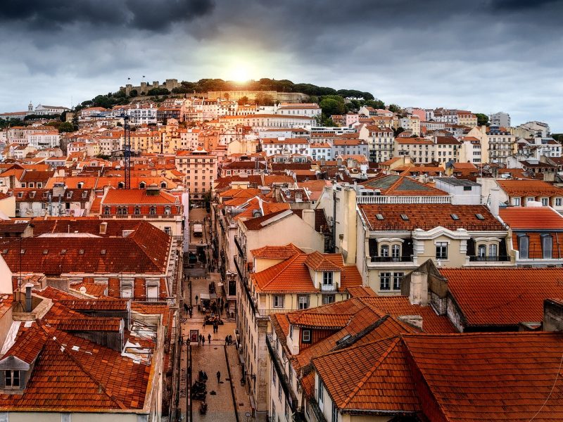 Sunset on the Lisbon Skyline (Portugal)