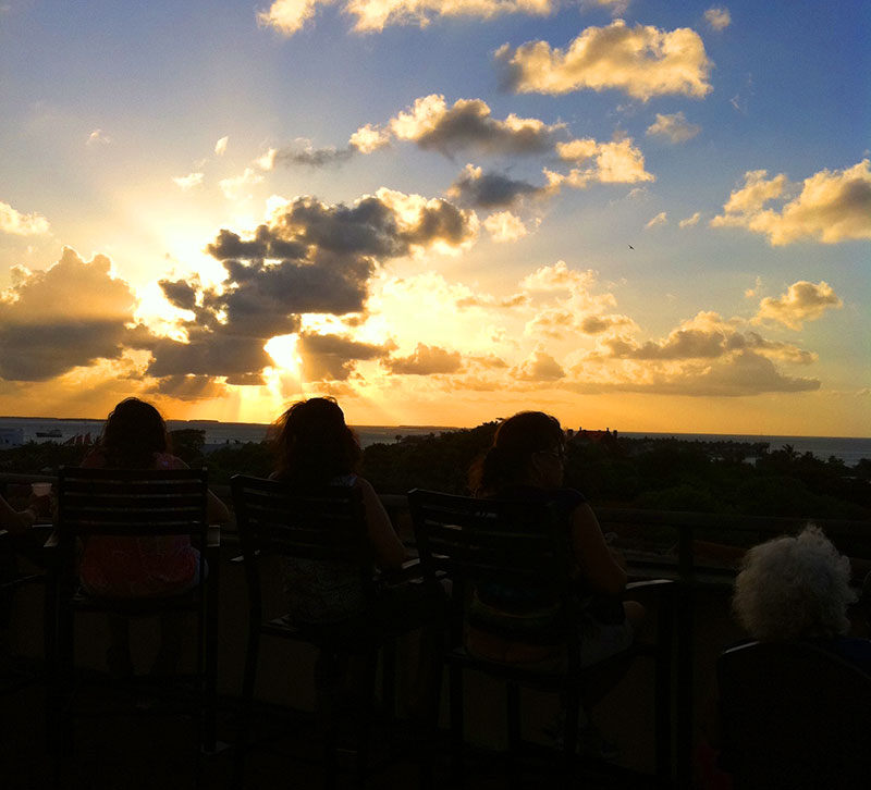 Watching the sunset from The Top at La Concha, Key West