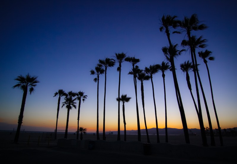 Sunset on Venice Beach, California