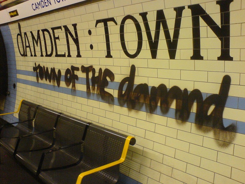 Tube Graffiti in Camden, London
