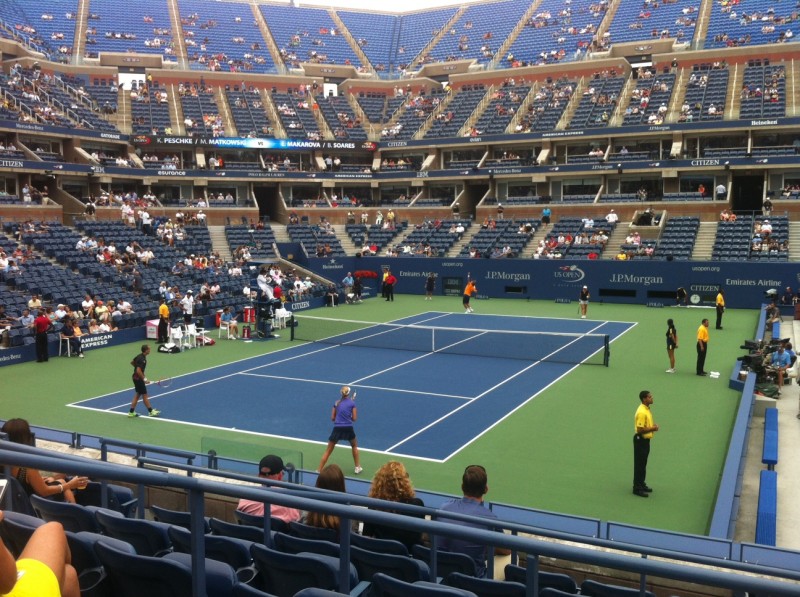 Tennis Serve, Mixed Doubles Match, US Open 2012